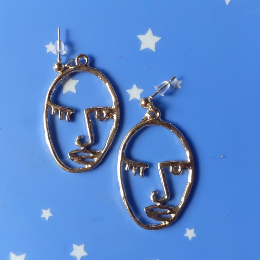 Abstract Face Earrings